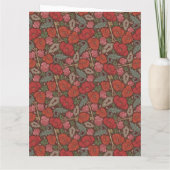 Victoriaans Steampunk Old Lock Key Red Poppies Kaart (Achterkant)