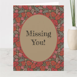 Victoriaans Steampunk Old Lock Key Red Poppies Kaart