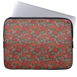 Victoriaans Steampunk Old Lock Key Red Poppies Laptop Sleeve