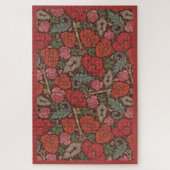 Victoriaans Steampunk Old Lock Key Red Poppies Legpuzzel (Verticaal)