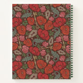 Victoriaans Steampunk Old Lock Key Red Poppies Notitieboek (Achterkant)