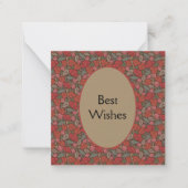 Victoriaans Steampunk Old Lock Key Red Poppies Notitiekaartje (Voorkant)