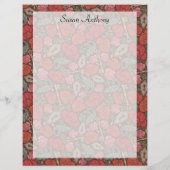 Victoriaans Steampunk Old Lock Key Red Poppies Pap (Achterkant)