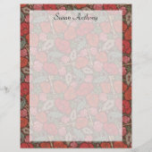 Victoriaans Steampunk Old Lock Key Red Poppies Pap (Voorkant)