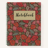 Victoriaans Steampunk Oude Lock Sleutel Poppy Sche Notitieboek (Voorkant)