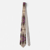 Victoriaans Steampunk Plum Roos Stropdas (Voorkant)