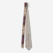 Victoriaans Steampunk Plum Roos Stropdas (Achterkant)
