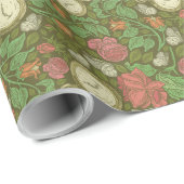 Victoriaans Steampunk Pocket Watch Rozen Cadeaupapier (Rol Hoek)