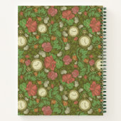 Victoriaans  Steampunk Pocket Watch Rozen Notitieboek (Achterkant)