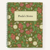 Victoriaans  Steampunk Pocket Watch Rozen Notitieboek (Voorkant)