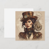 Victoriaans Steampunk Portret van een Vrouw (Voorkant / Achterkant)