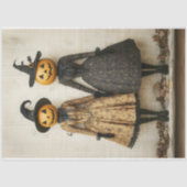 Victoriaans Steampunk Pumpkin Witches AL5 Decoupag Tissuepapier (Voorkant)