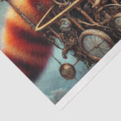Victoriaans Steampunk Red Panda Dreams Decoupage Tissuepapier (Detail)