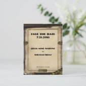 Victoriaans Steampunk Save the Date Briefkaarten (Staand voorkant)