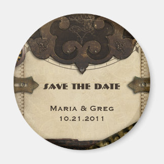 Victoriaans Steampunk Save The Date Magnet
