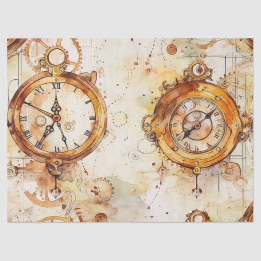 Victoriaans steampunk tissuepapier (Voorkant)