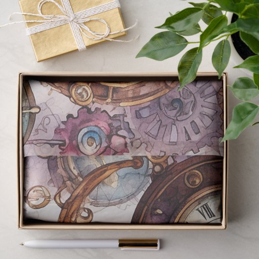 Victoriaans steampunk tissuepapier (Geschenk)