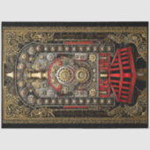 Victoriaans Steampunk Treinmotor G8 Decoupage Tissuepapier (Voorkant)