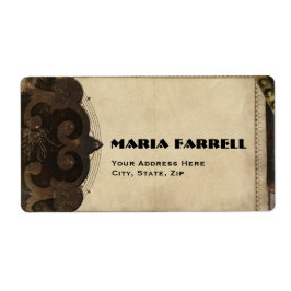 Victoriaans Steampunk-verzendlabels Etiket