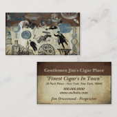 Victoriaans Steampunk Visitekaartje (Voorkant / Achterkant)