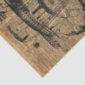 Victoriaans steampunk-vliegmachine tissuepapier (Detail)