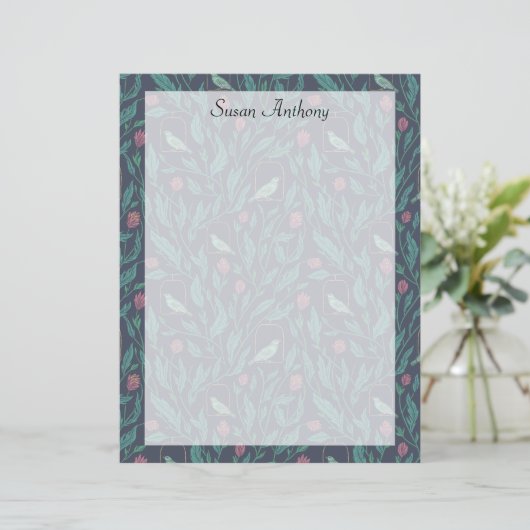 Victoriaans Steampunk  vogel in tuinpapier (Staand voorkant)