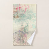Victoriaans Steampunk | Waterverf Grunge Pastel Bad Handdoek (Handdoek)