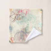 Victoriaans Steampunk | Waterverf Grunge Pastel Bad Handdoek (Wasdoekje)