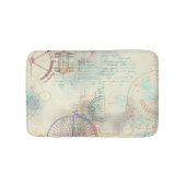 Victoriaans Steampunk | Waterverf Grunge Pastel Badmat (Voorkant)