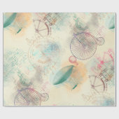 Victoriaans Steampunk | Waterverf Grunge Pastel Cadeaupapier (Vlak)