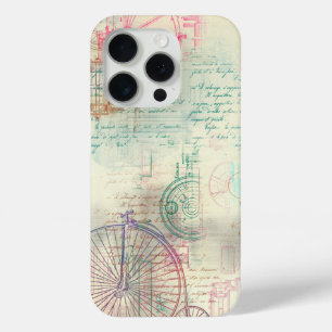 Victoriaans Steampunk   Waterverf Grunge Pastel iPhone 15 Pro Case