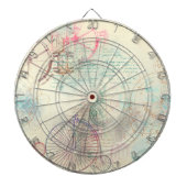 Victoriaans Steampunk | Waterverf Grunge Pastel Dartbord (Voorkant)