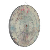 Victoriaans Steampunk | Waterverf Grunge Pastel Dartbord (Voorkant Links)