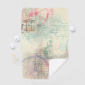 Victoriaans Steampunk | Waterverf Grunge Pastel Golfhanddoek (Insitu)