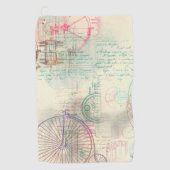 Victoriaans Steampunk | Waterverf Grunge Pastel Golfhanddoek (Voorkant)