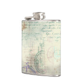 Victoriaans Steampunk | Waterverf Grunge Pastel Heupfles (Links)