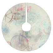 Victoriaans Steampunk | Waterverf Grunge Pastel Kerstboom Rok (Voorkant)