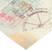 Victoriaans Steampunk | Waterverf Grunge Pastel Korte Tafelloper (Hoek)