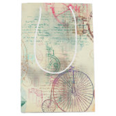 Victoriaans Steampunk | Waterverf Grunge Pastel Medium Cadeauzakje (Voorkant)