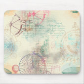 Victoriaans Steampunk | Waterverf Grunge Pastel Muismat (Voorkant)