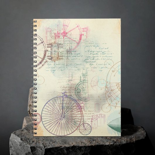 Victoriaans Steampunk | Waterverf Grunge Pastel Notitieboek