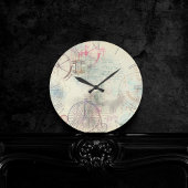 Victoriaans Steampunk | Waterverf Grunge Pastel Ronde Klok