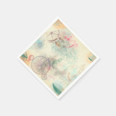 Victoriaans Steampunk | Waterverf Grunge Pastel Servet (Hoek)