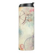 Victoriaans Steampunk | Waterverf Grunge Pastel Thermosbeker (Gedraaid links)