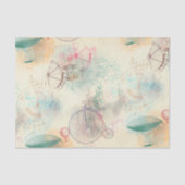 Victoriaans Steampunk | Waterverf Grunge Pastel Tissuepapier (Voorkant)