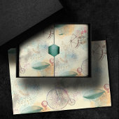 Victoriaans Steampunk | Waterverf Grunge Pastel Tissuepapier