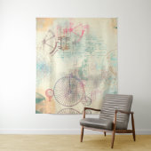 Victoriaans Steampunk | Waterverf Grunge Pastel Wandkleed (In situ)