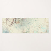 Victoriaans Steampunk | Waterverf Grunge Pastel Yogamat (Voorkant (horizontaal))