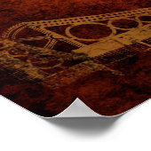 Victoriaans Steampunk Wedding-in-Progress Sign Poster (Hoek)