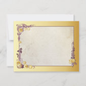 Victoriaans Steampunk Wedding RSVP-kaart RSVP Kaartje (Achterkant)